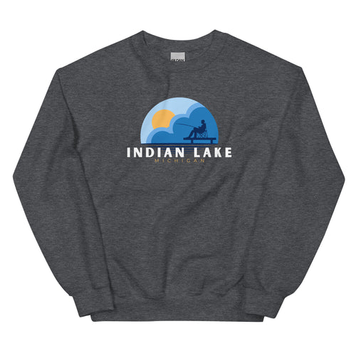 Indian Lake Dock Fishing Sweatshirt