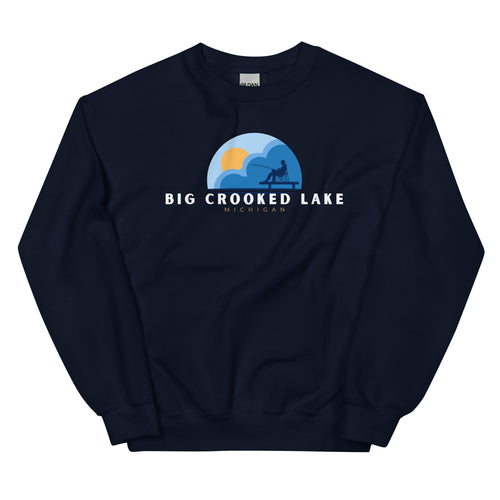 Big Crooked Lake Dock Fishing Sweatshirt