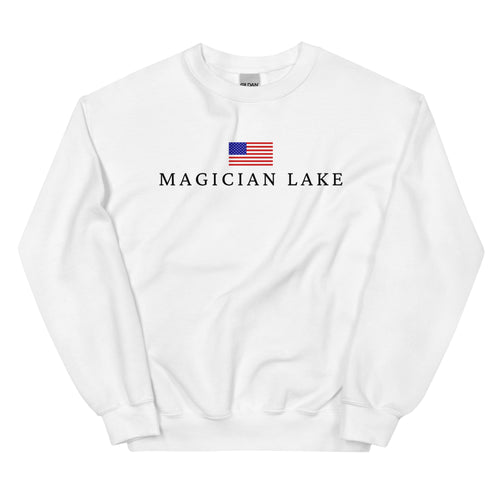 Magician Lake American Flag Sweatshirt