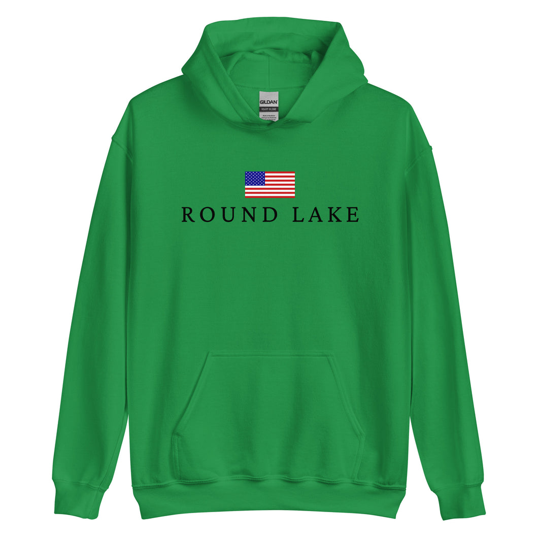 Round Lake American Flag Hoodie