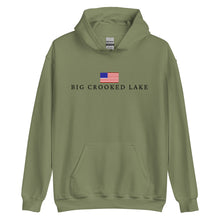 Load image into Gallery viewer, Big Crooked Lake American Flag Hoodie