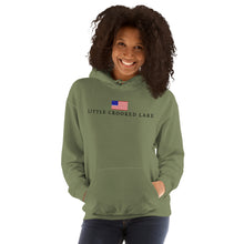 Load image into Gallery viewer, Little Crooked Lake American Flag Hoodie