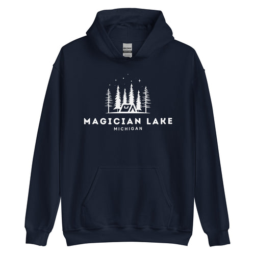 Magician Lake Night Camping Hoodie