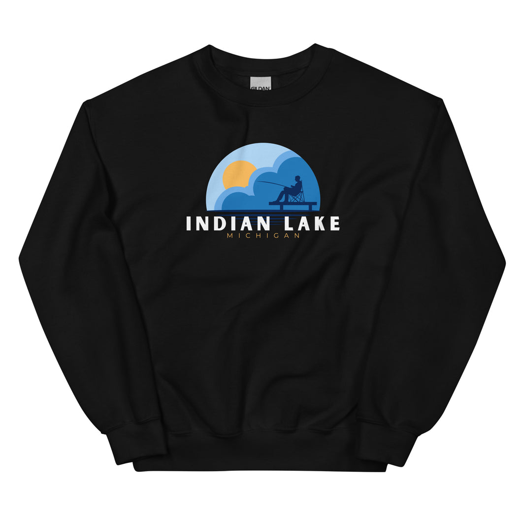 Indian Lake Dock Fishing Sweatshirt