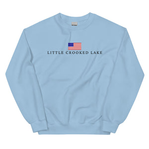 Little Crooked American Flag Sweatshirt