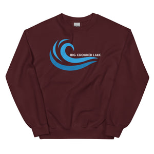 Big Crooked Lake Cool Wave Crew Sweatshirt