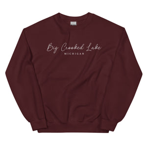 Big Crooked Lake Script Sweatshirt