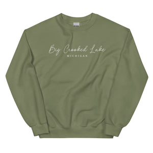 Big Crooked Lake Script Sweatshirt