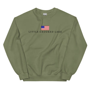 Little Crooked American Flag Sweatshirt