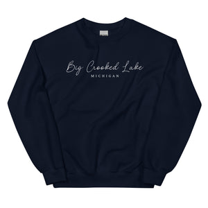 Big Crooked Lake Script Sweatshirt