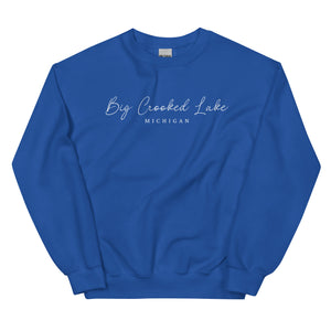 Big Crooked Lake Script Sweatshirt