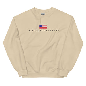 Little Crooked American Flag Sweatshirt