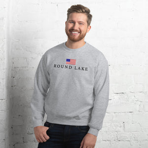 Round Lake American Flag Sweatshirt