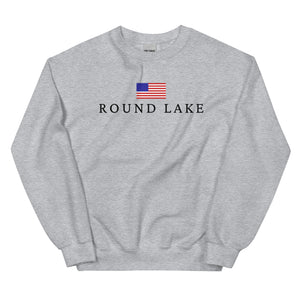 Round Lake American Flag Sweatshirt