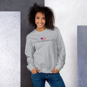 Little Crooked American Flag Sweatshirt