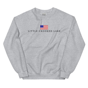 Little Crooked American Flag Sweatshirt