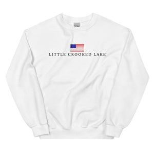 Little Crooked American Flag Sweatshirt
