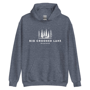 Big Crooked Lake Night Camping Hoodie