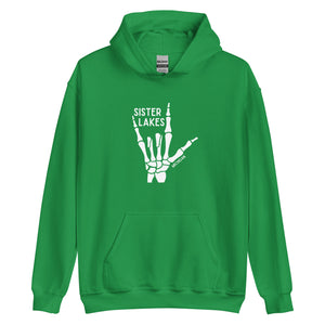 Sister Lakes White Skeleton Hoodie