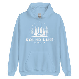 Round Lake Night Camping Hoodie