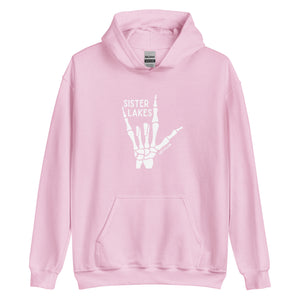 Sister Lakes White Skeleton Hoodie