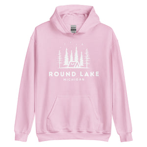 Round Lake Night Camping Hoodie