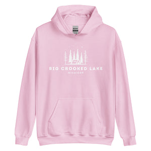 Big Crooked Lake Night Camping Hoodie