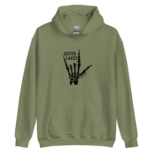 Sister Lakes Black Skeleton Hoodie