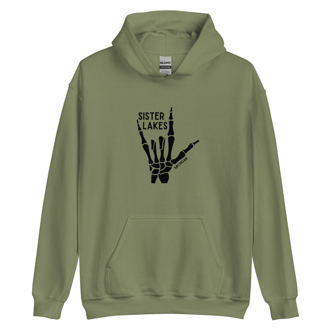 Sister Lakes Black Skeleton Hoodie