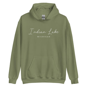 Indian Lake Script Hoodie