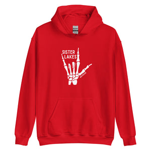 Sister Lakes White Skeleton Hoodie