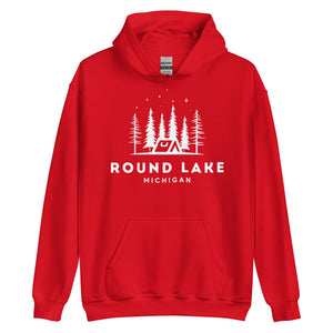 Round Lake Night Camping Hoodie