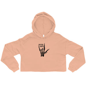 Sister Lakes Skeleton Bella Canvas Crop Hoodie